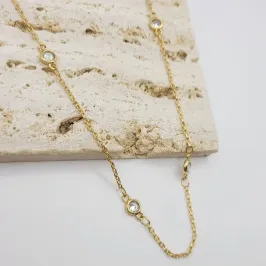 chocker pedra cristal